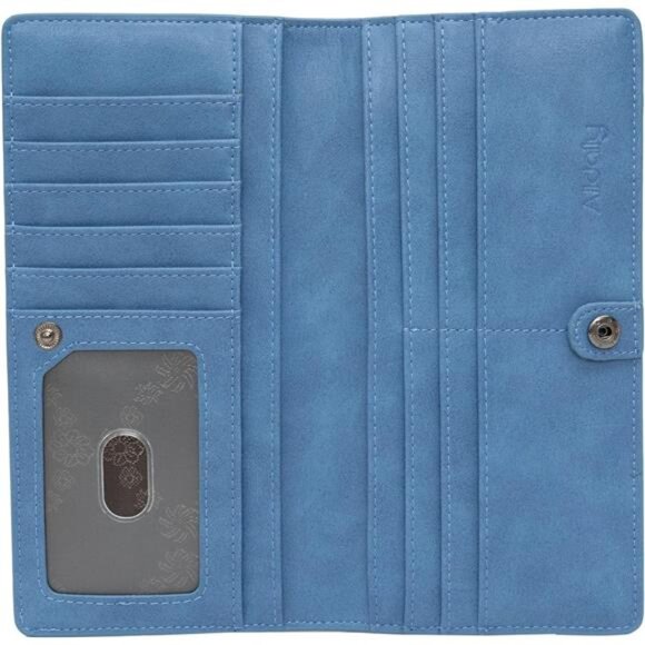 Ultra Slim Thin Leather Women Wallet RFID Blocking Credit Card Holder Bifold - Picture 1 of 6